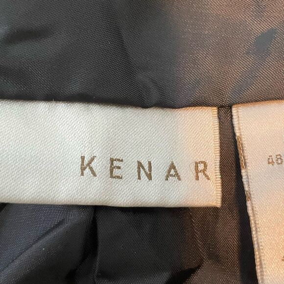 Y2K Kenar Tartan Plaid Pencil Skirt‎ Black Gray Wool Tweed Knit Mini Lined 2 - Picture 4 of 6